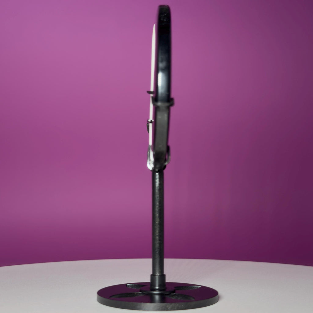 Yin Yang Black & White Stone Carving with Display Stand