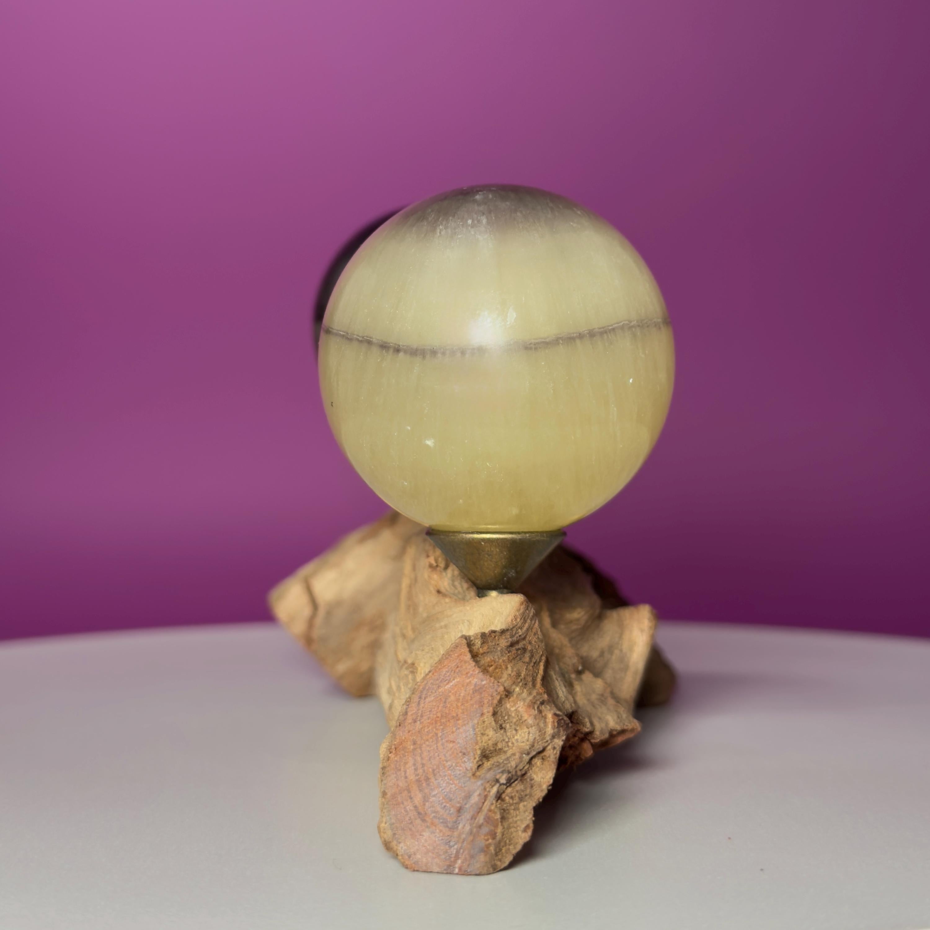 Phantom Fluorite Spheres | UV Reactive Pair | Root Stand | 423g