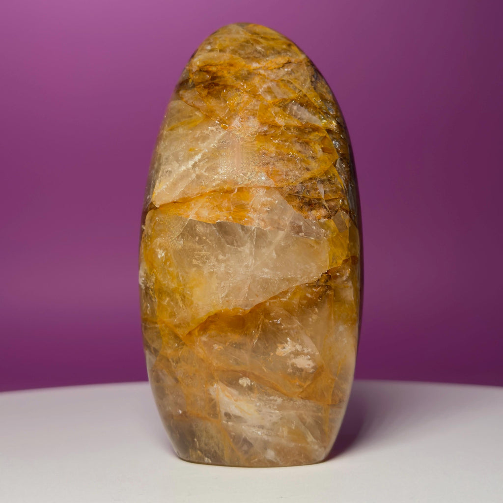 Golden Healer Quartz Free Form | Natural Crystal | Mineral Matrix | 531g