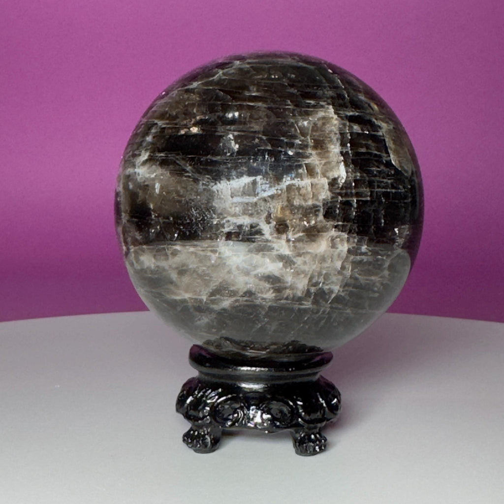 Smoky Quartz Sphere with Black Stand | 70.8mm Crystal Ball