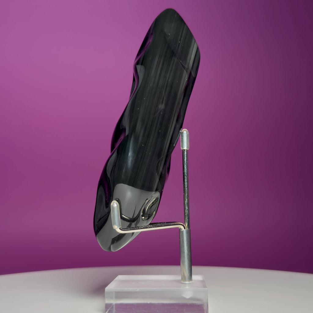 Rainbow Obsidian Free Form with Display Stand | Colorful Banding