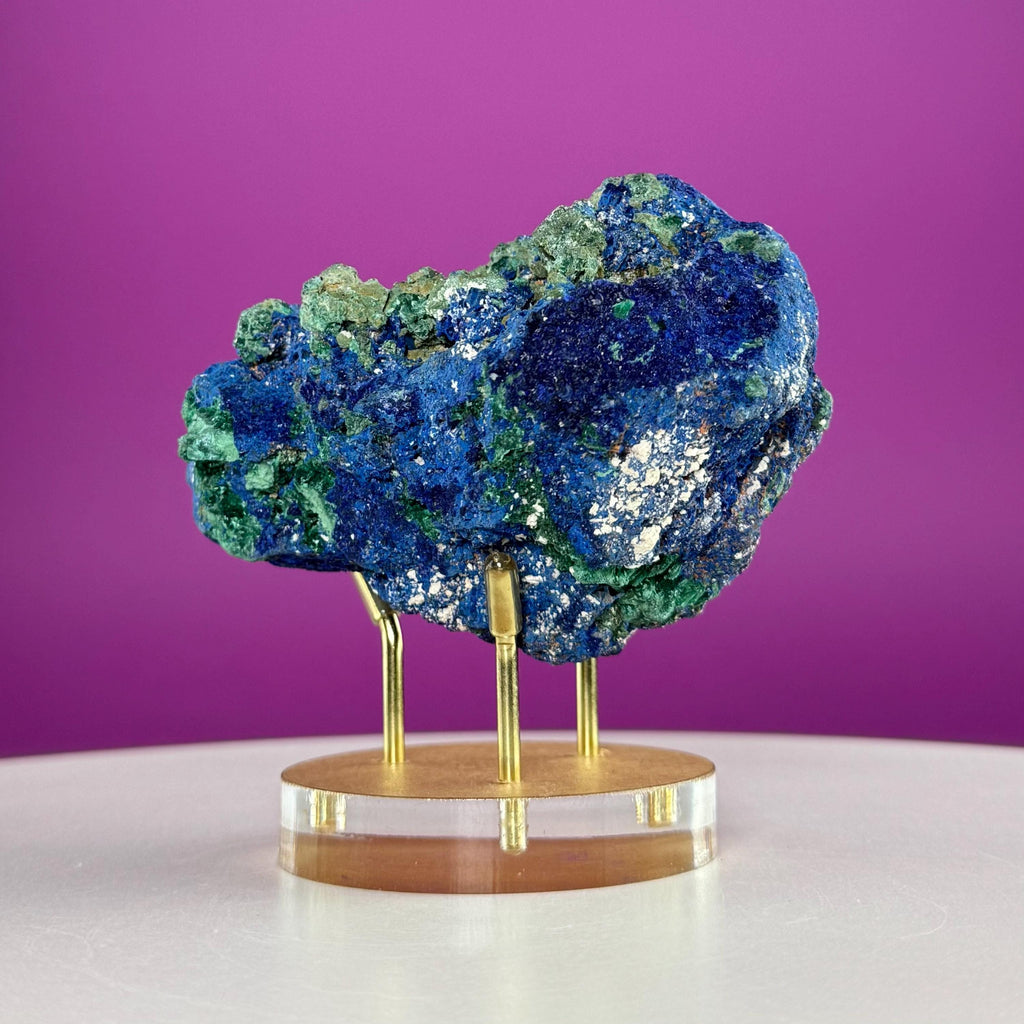 Azurite & Malachite Specimen from Namibia with Display Stand