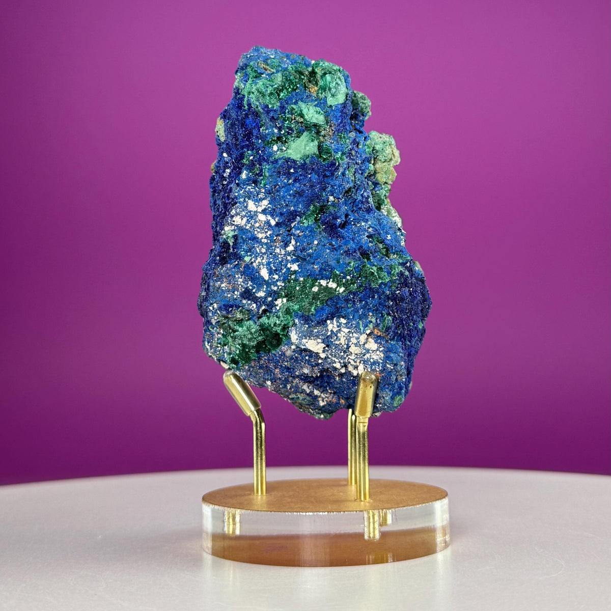 Azurite & Malachite Specimen from Namibia with Display Stand