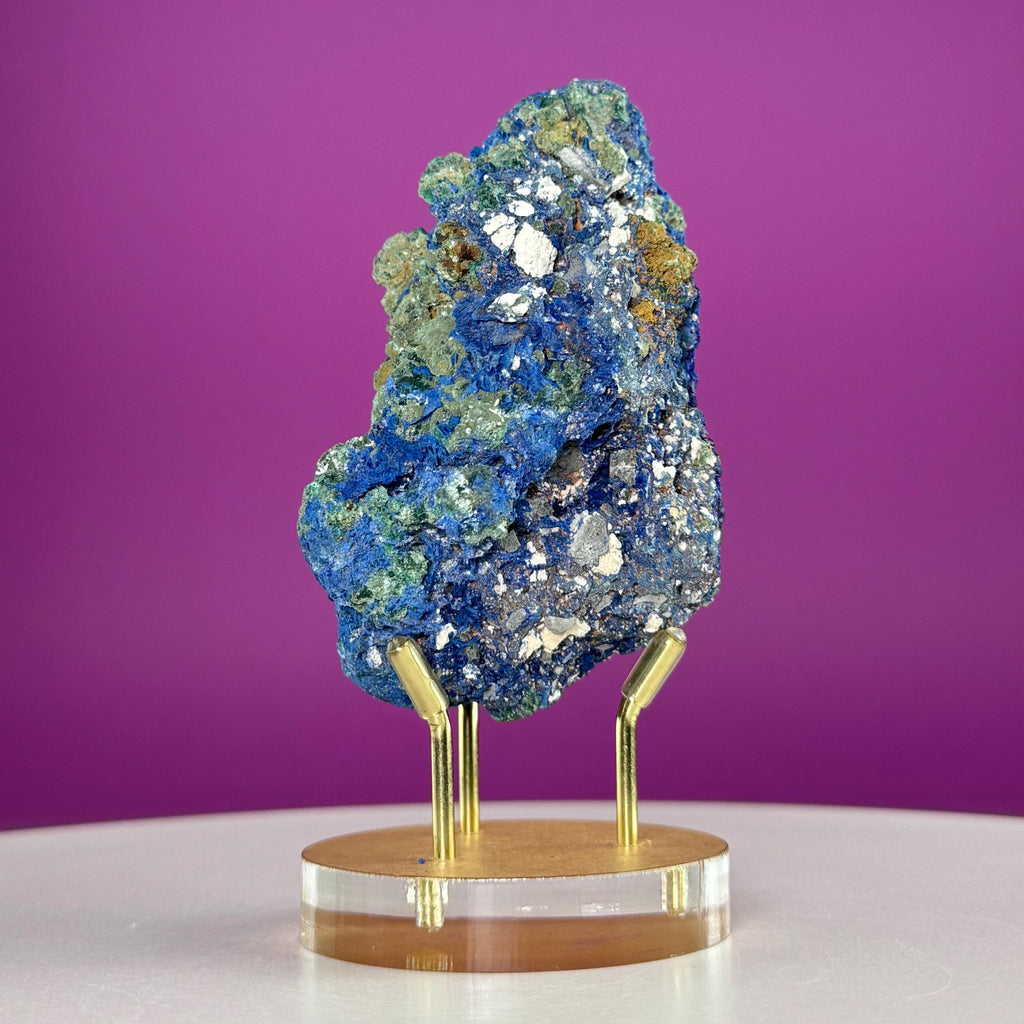Azurite & Malachite Specimen from Namibia with Display Stand