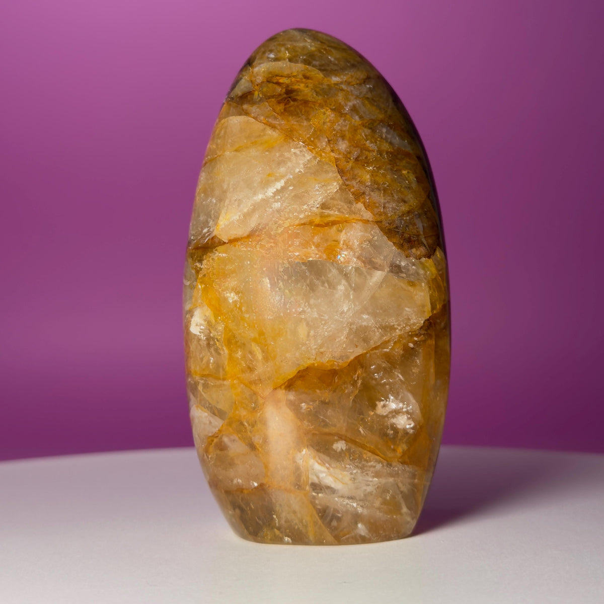 Golden Healer Quartz Free Form | Natural Crystal | Mineral Matrix | 531g