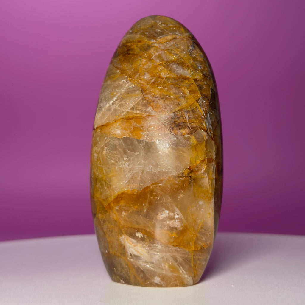 Golden Healer Quartz Free Form | Natural Crystal | Mineral Matrix | 531g