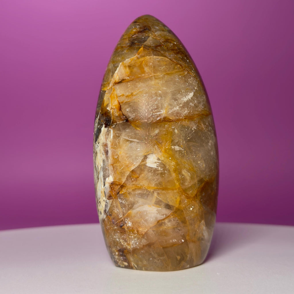 Golden Healer Quartz Free Form | Natural Crystal | Mineral Matrix | 531g
