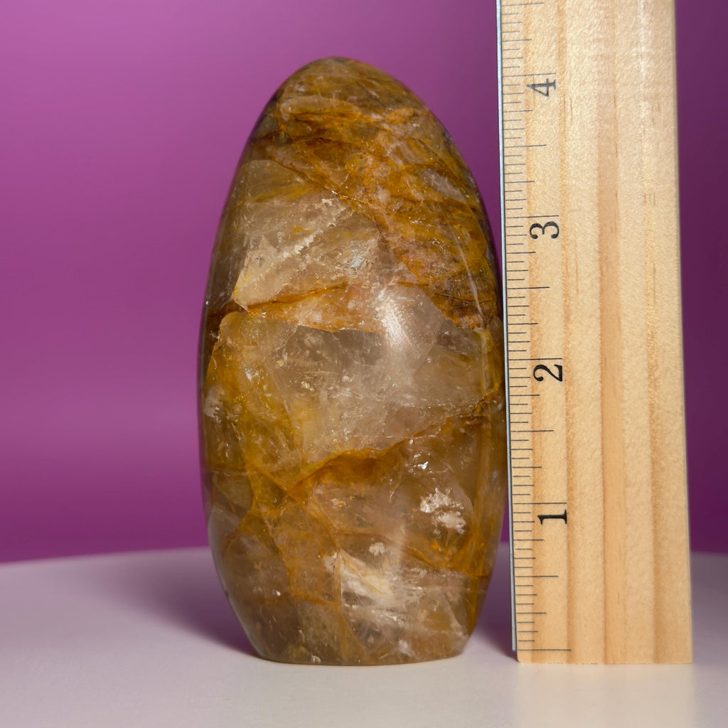 Golden Healer Quartz Free Form | Natural Crystal | Mineral Matrix | 531g