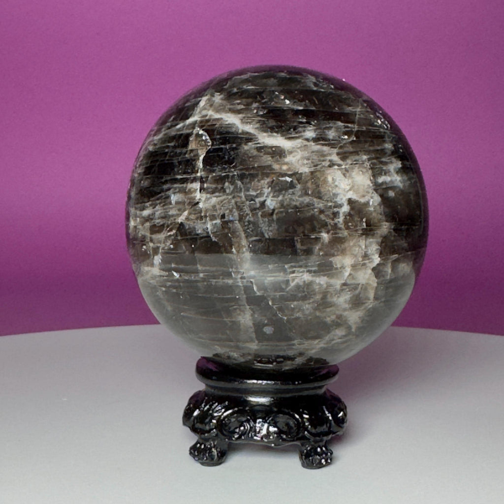 Smoky Quartz Sphere with Black Stand | 70.8mm Crystal Ball