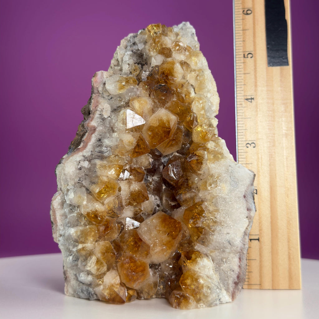 Brazil Citrine Cluster – Heat-Treated Amethyst Specimen 1225g