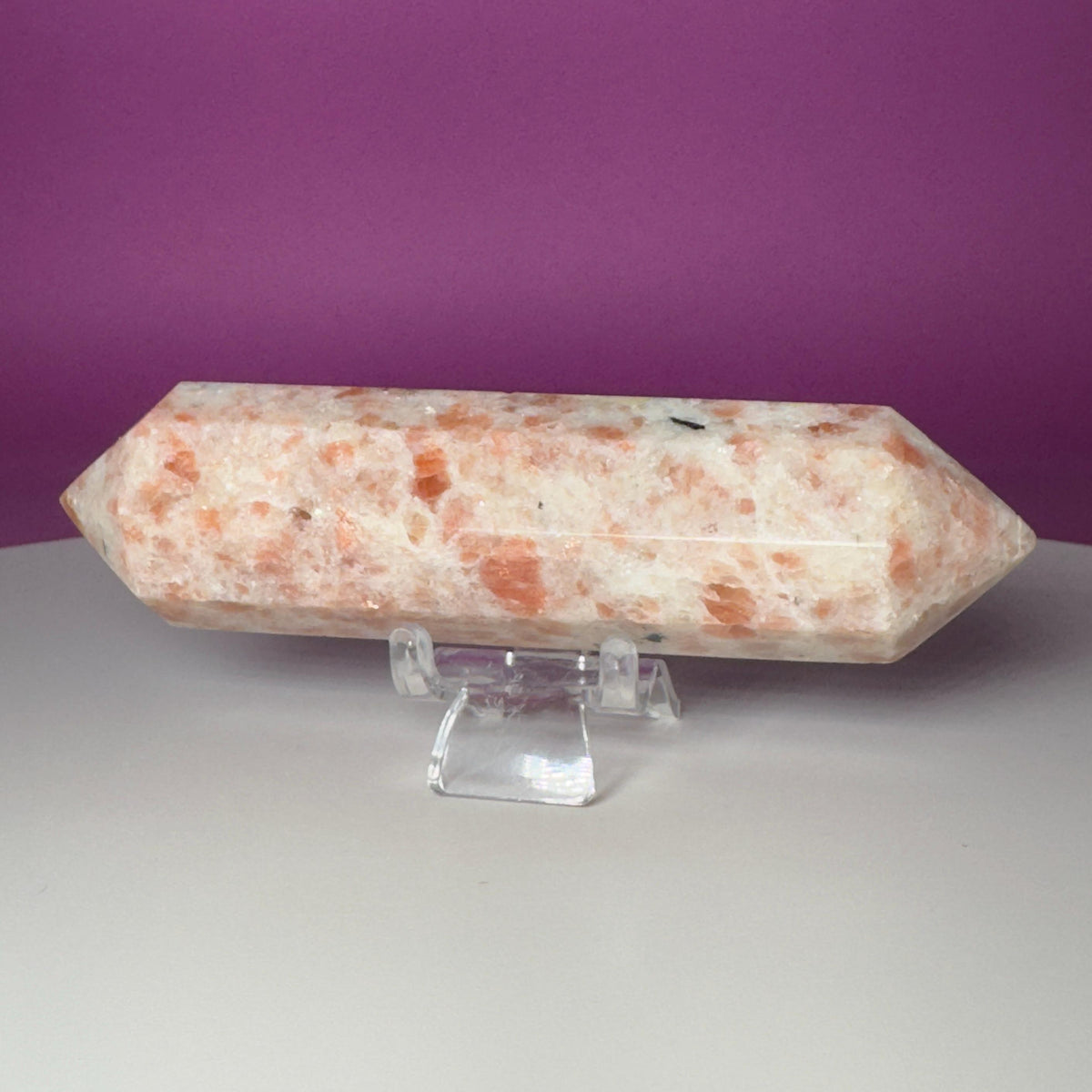 Sunstone Double Terminated Point | Peach Crystal | Polished | 173g