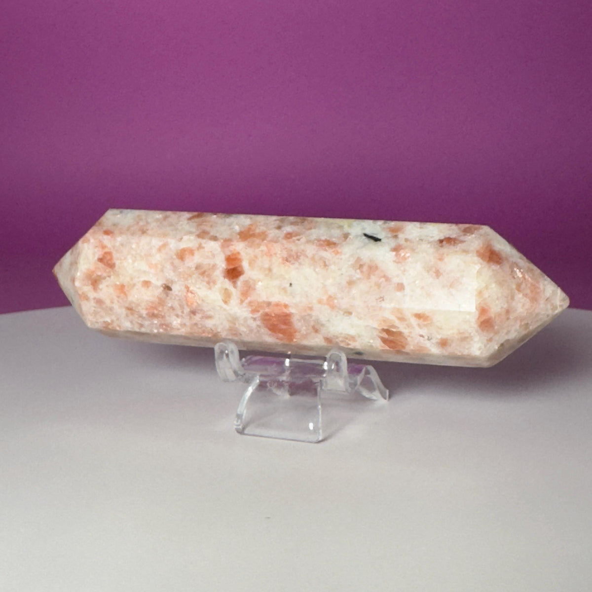 Sunstone Double Terminated Point | Peach Crystal | Polished | 173g