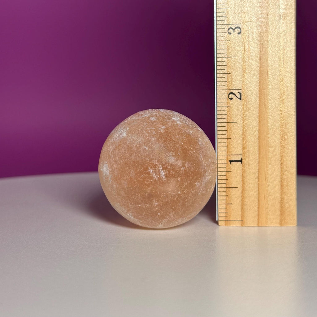 Selenite Sphere Lot | 2 White & 3 Orange Hand Carved Spheres