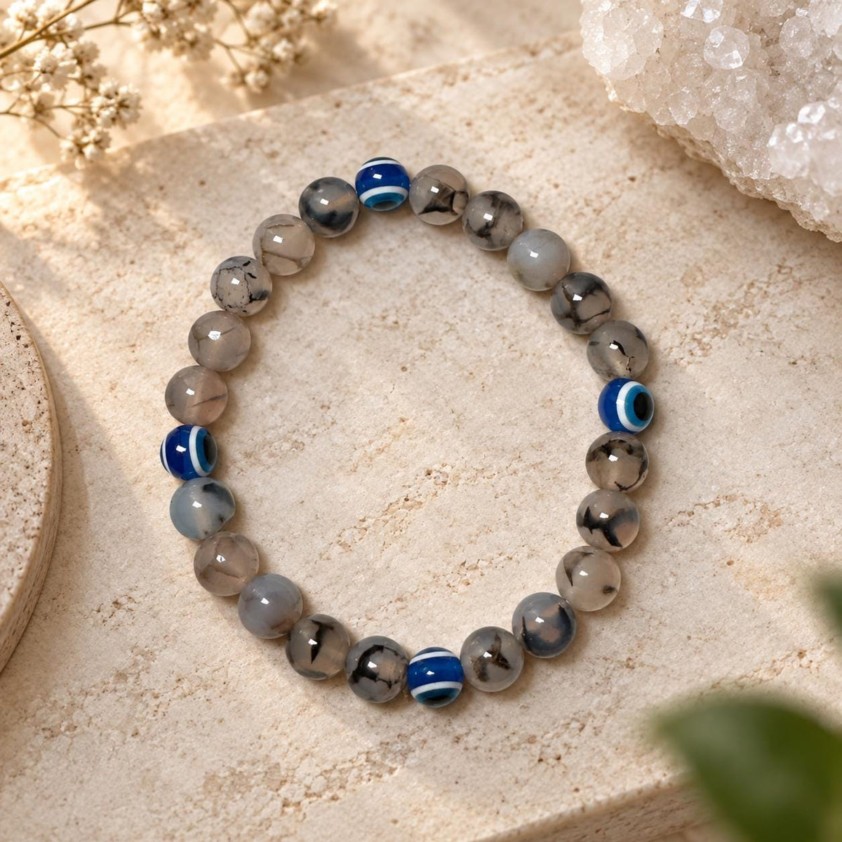 Evil Eye Crystal Bracelet – Choose Your Stone