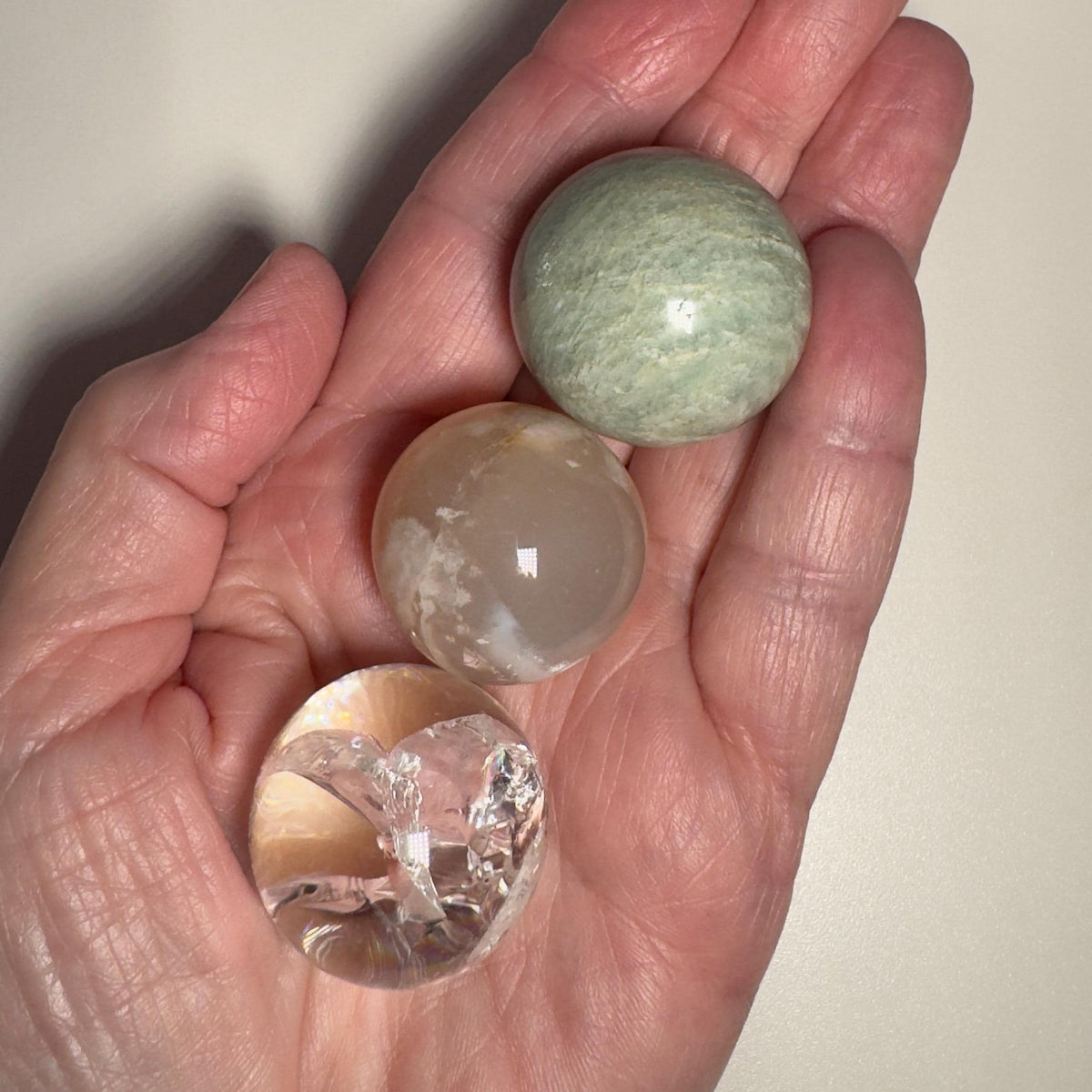 Wholesale Mini Crystal Sphere Lot – 18 Mixed Stone Spheres