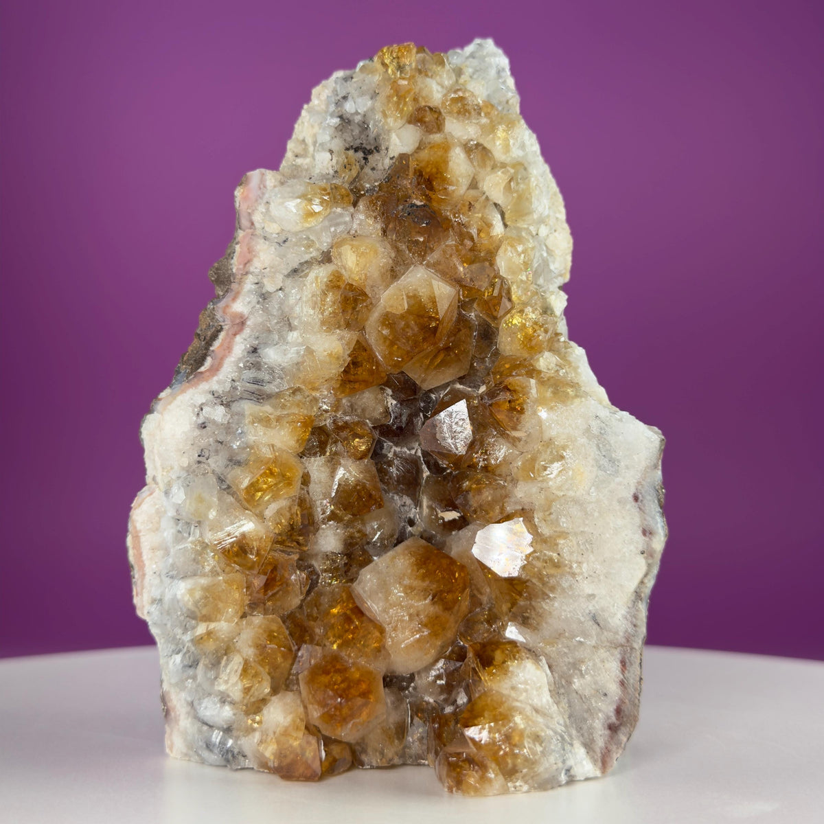 Brazil Citrine Cluster – Heat-Treated Amethyst Specimen 1225g