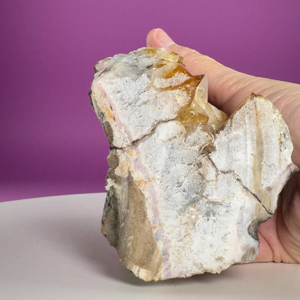 Brazil Citrine Cluster – Heat-Treated Amethyst Specimen 1225g