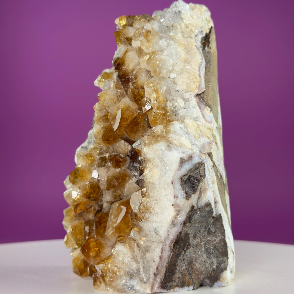 Brazil Citrine Cluster – Heat-Treated Amethyst Specimen 1225g