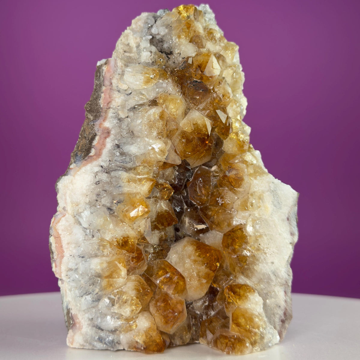 Brazil Citrine Cluster – Heat-Treated Amethyst Specimen 1225g