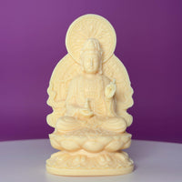 Ivory Nut Guanyin Carving – 5.87" Spiritual Statue