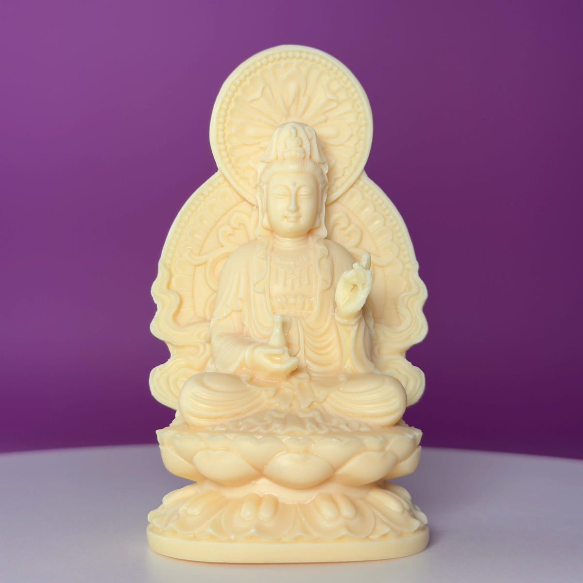 Ivory Nut Guanyin Carving – 5.87" Spiritual Statue