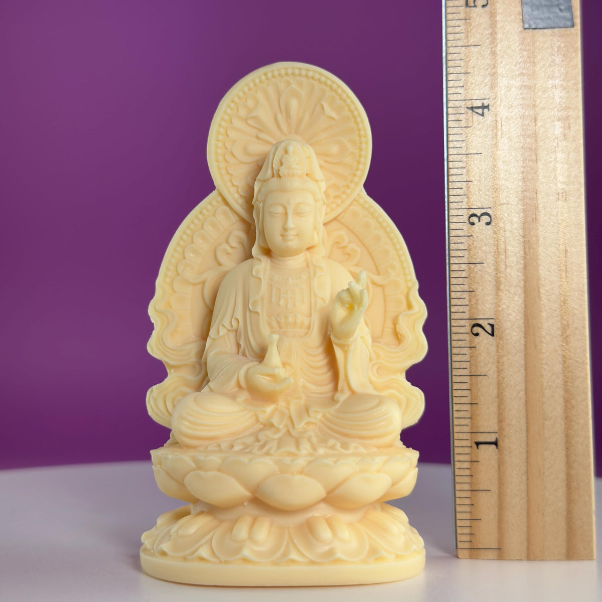 Ivory Nut Guanyin Carving – 5.87" Spiritual Statue