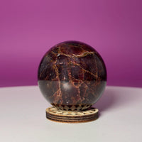 Star Aragonite Sphere | Crystal Sphere with Wood Stand | 217g