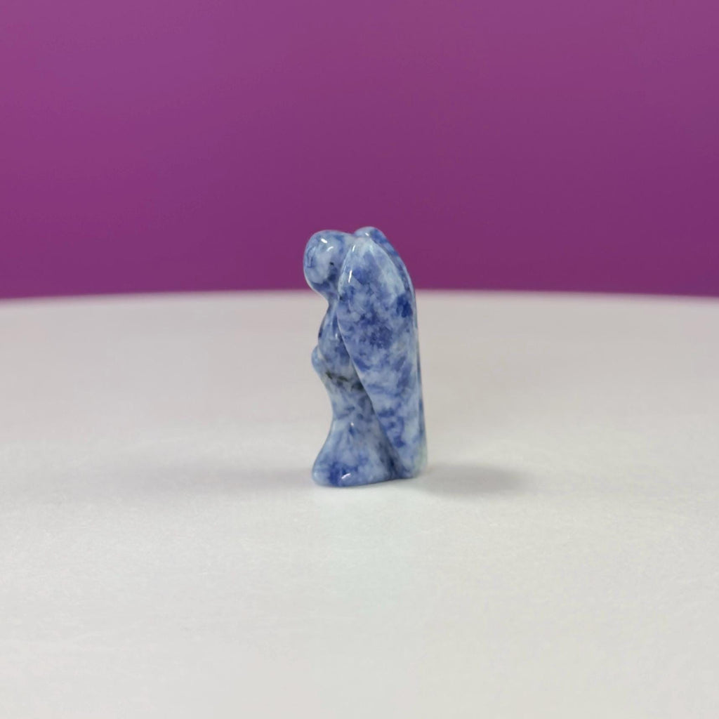 Tiny Crystal Angel Carving | Choice of Stone | 1 Inch Angel
