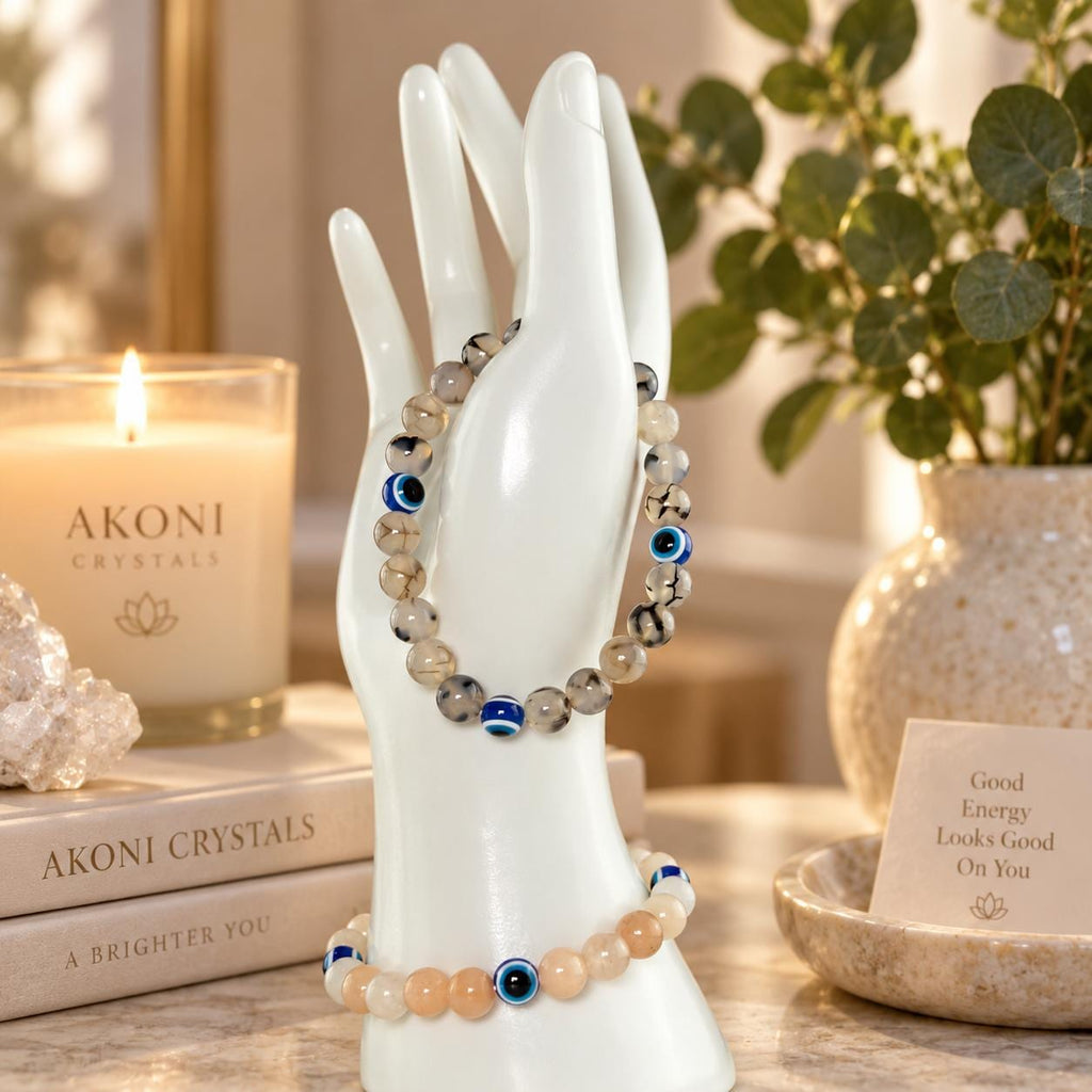 Evil Eye Crystal Bracelet – Choose Your Stone