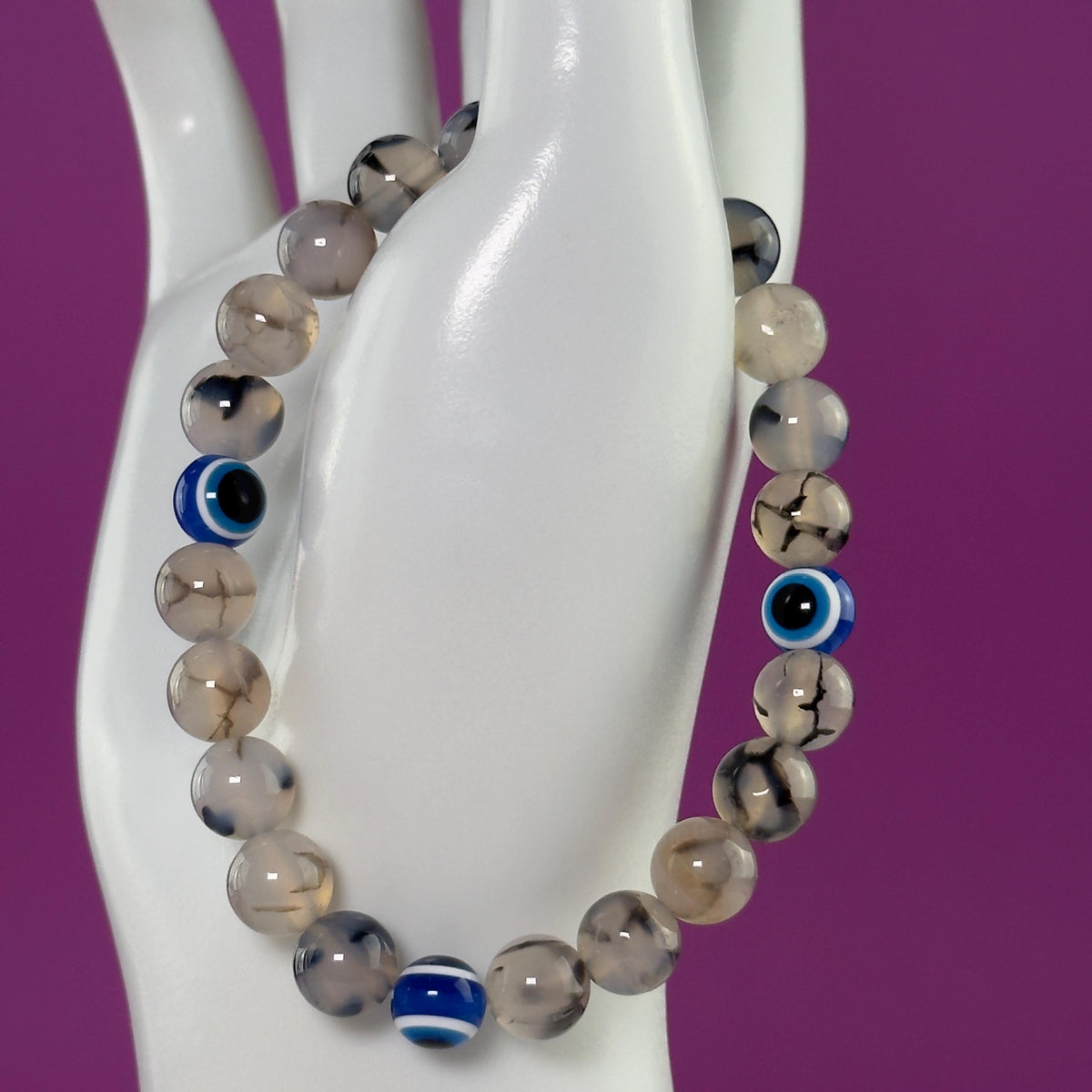 Evil Eye Crystal Bracelet – Choose Your Stone
