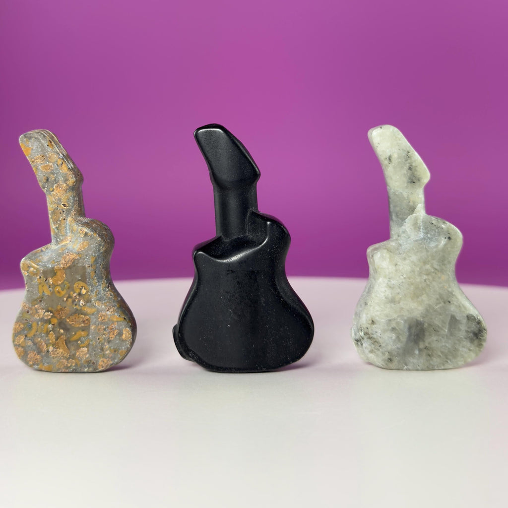 Mini Crystal Guitar Carvings – Choose Your Stone