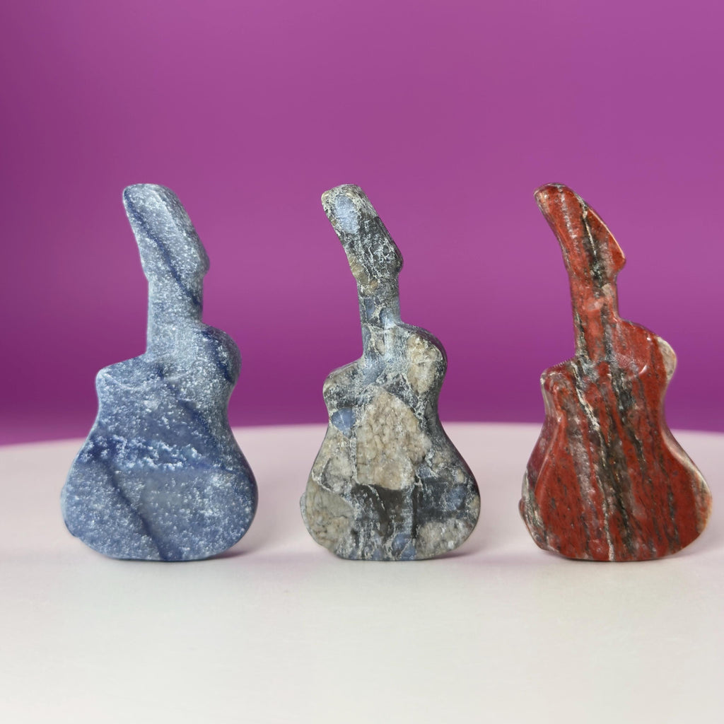 Mini Crystal Guitar Carvings – Choose Your Stone