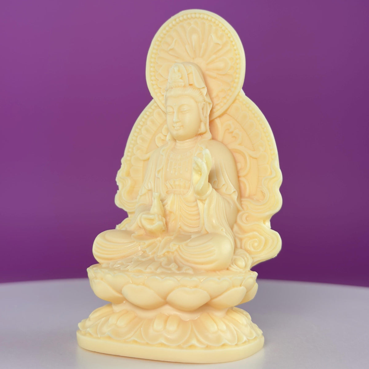 Ivory Nut Guanyin Carving – 5.87" Spiritual Statue