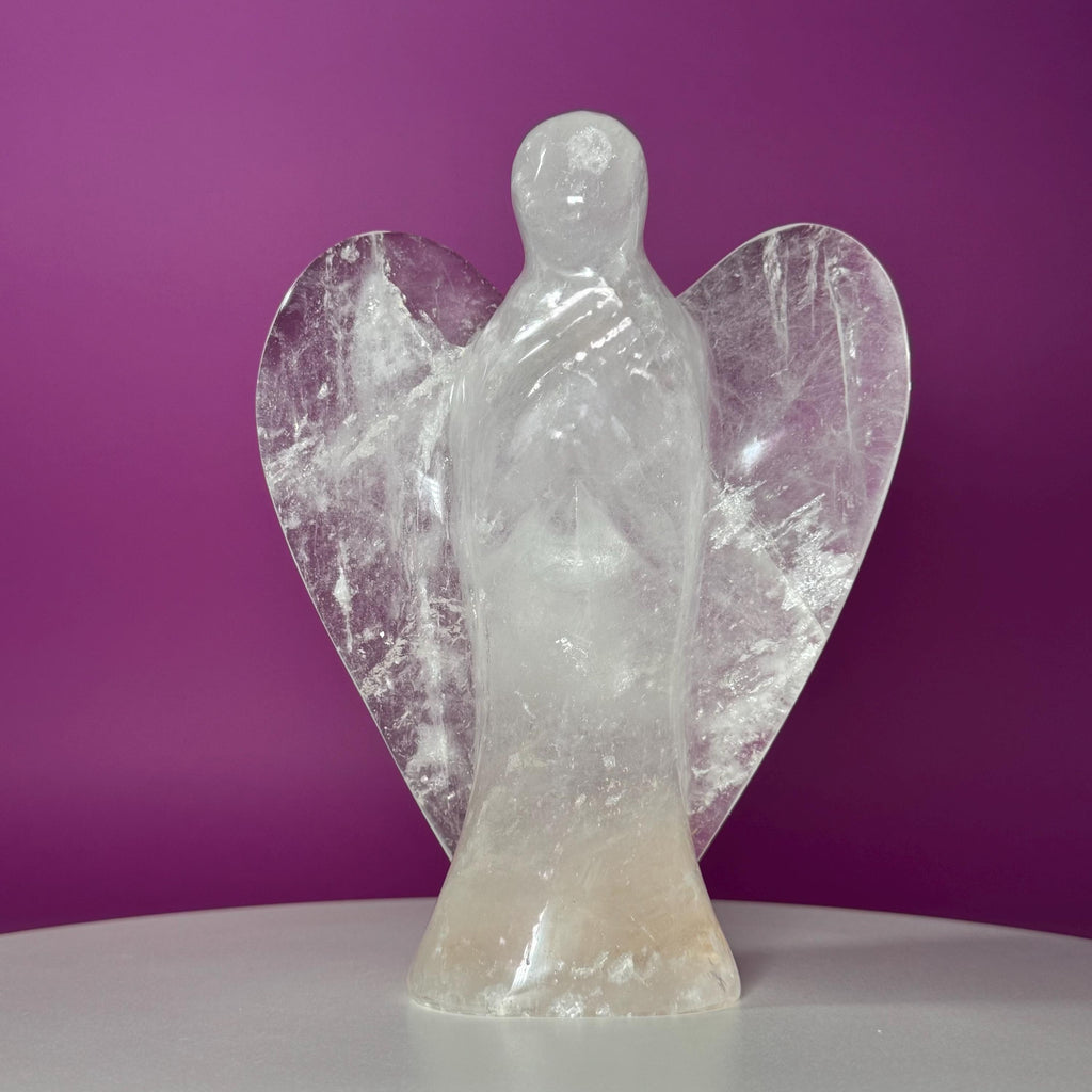 Large Quartz Angel Carving