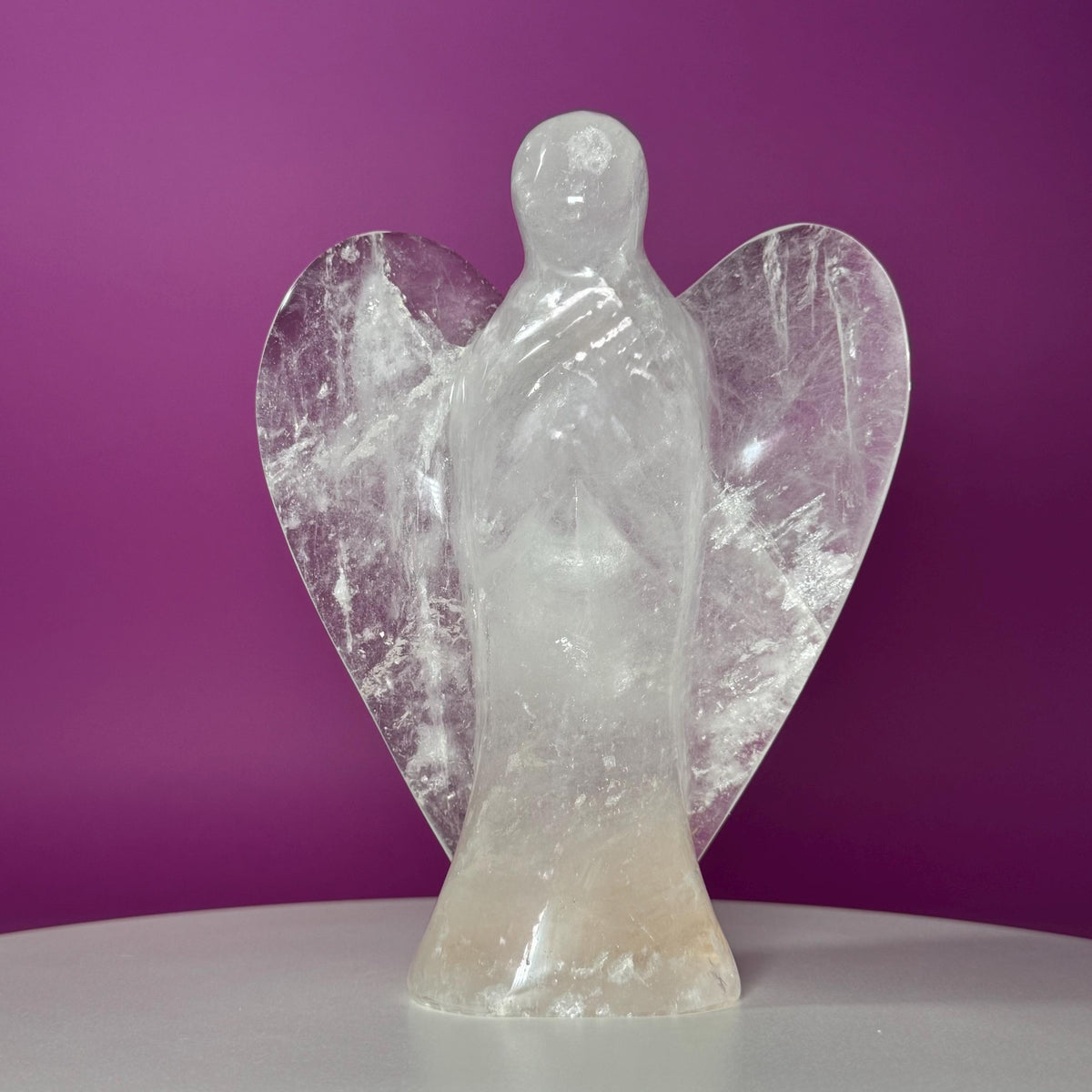 Large Quartz Angel Carving