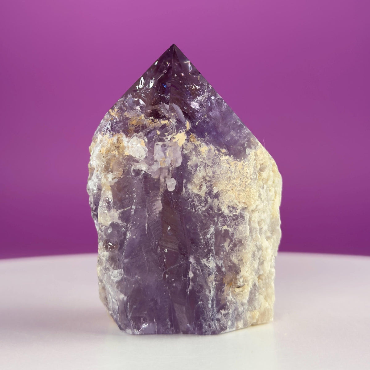 Bolivian Amethyst Top Polished Point – Natural Purple Crystal