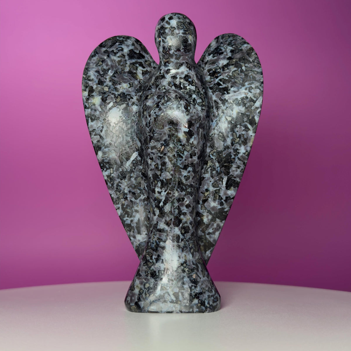 Indigo Gabbro Angel – Large 7 Inch Crystal Carving