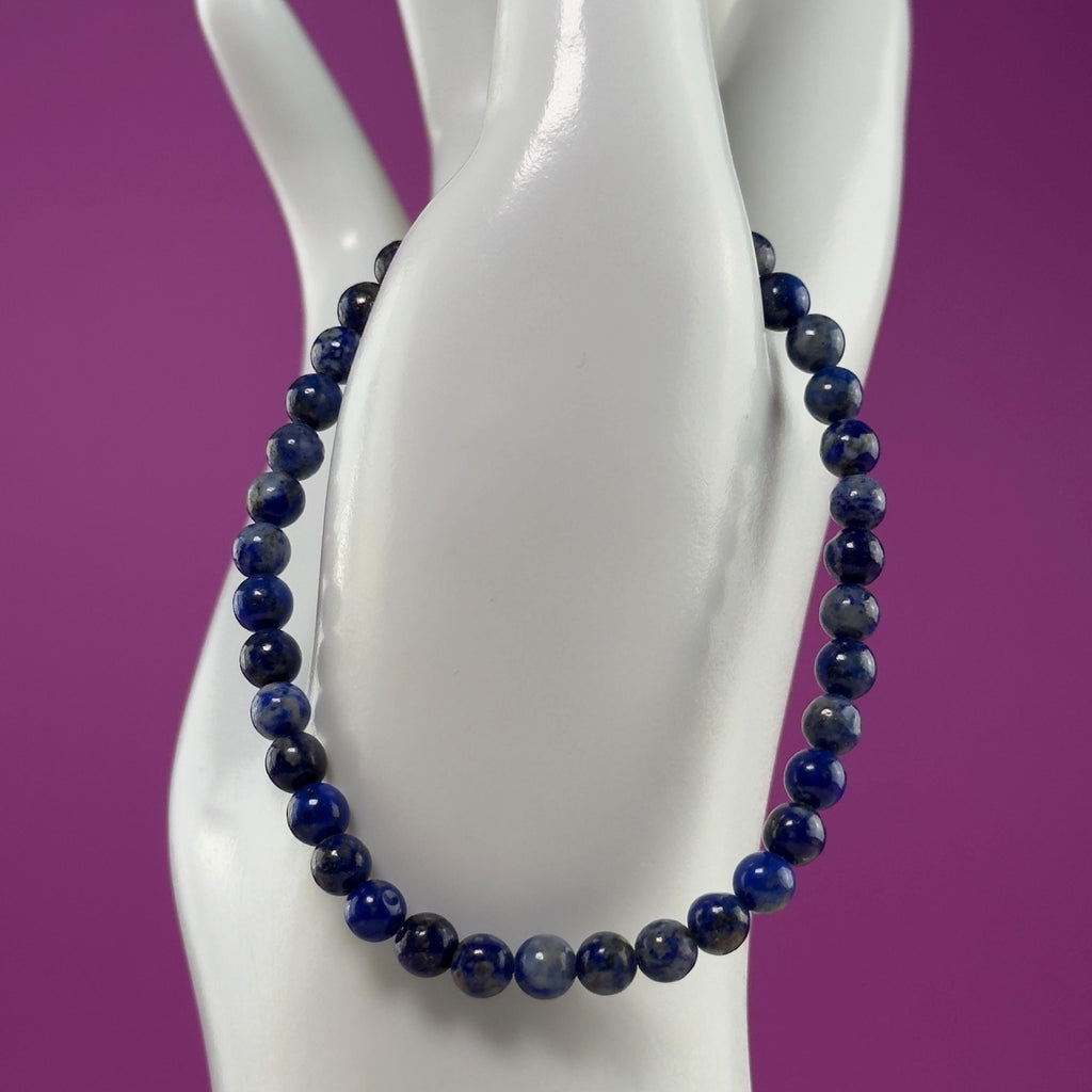 Lapis Lazuli 4mm Beaded Bracelet – 6.5 Inch