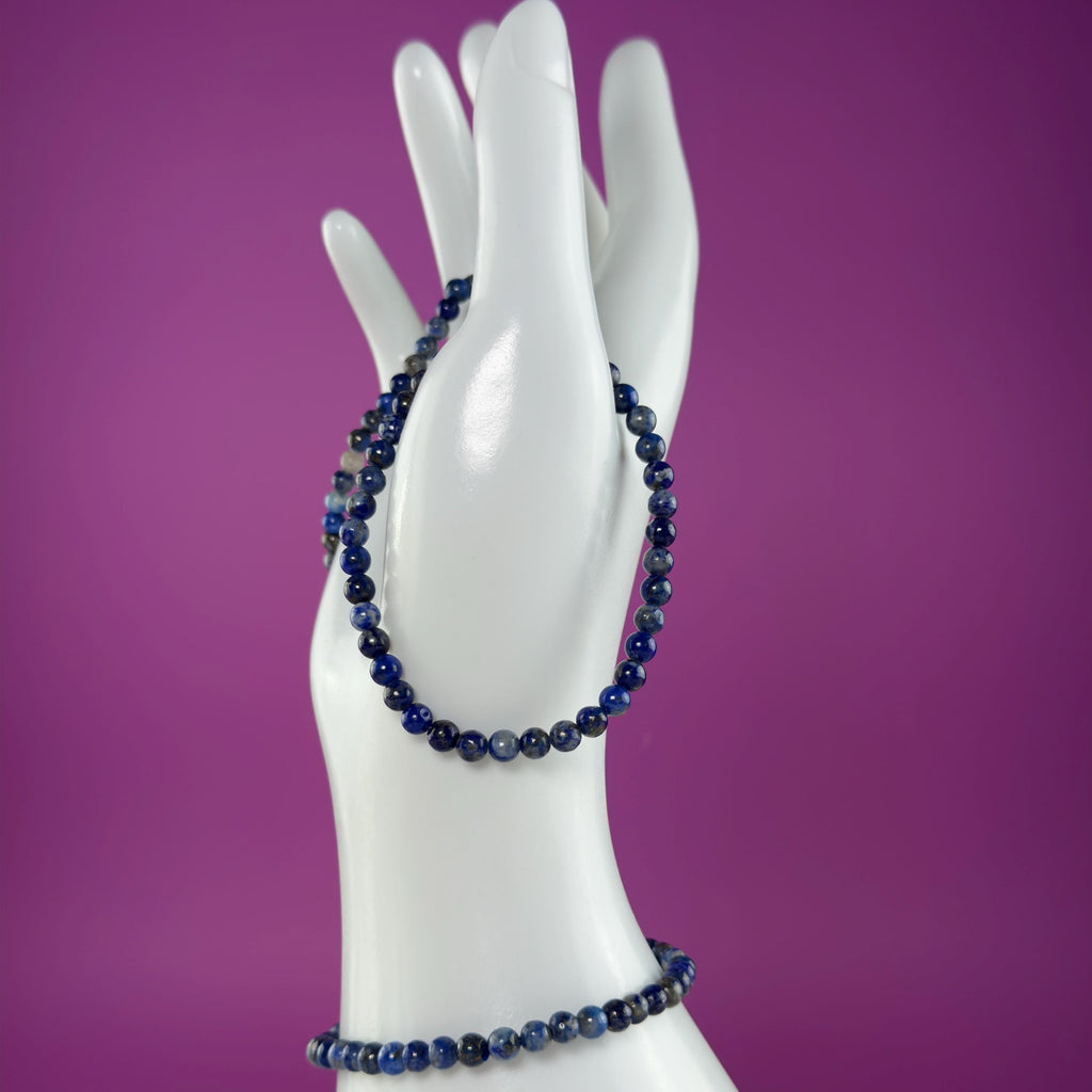Lapis Lazuli 4mm Beaded Bracelet – 6.5 Inch