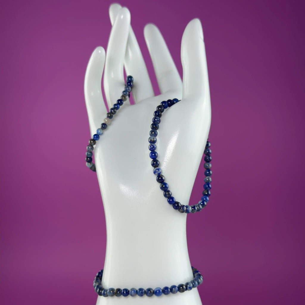 Lapis Lazuli 4mm Beaded Bracelet – 6.5 Inch
