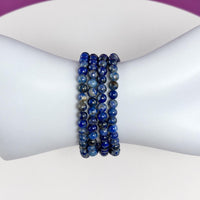 Lapis Lazuli 4mm Beaded Bracelet – 6.5 Inch
