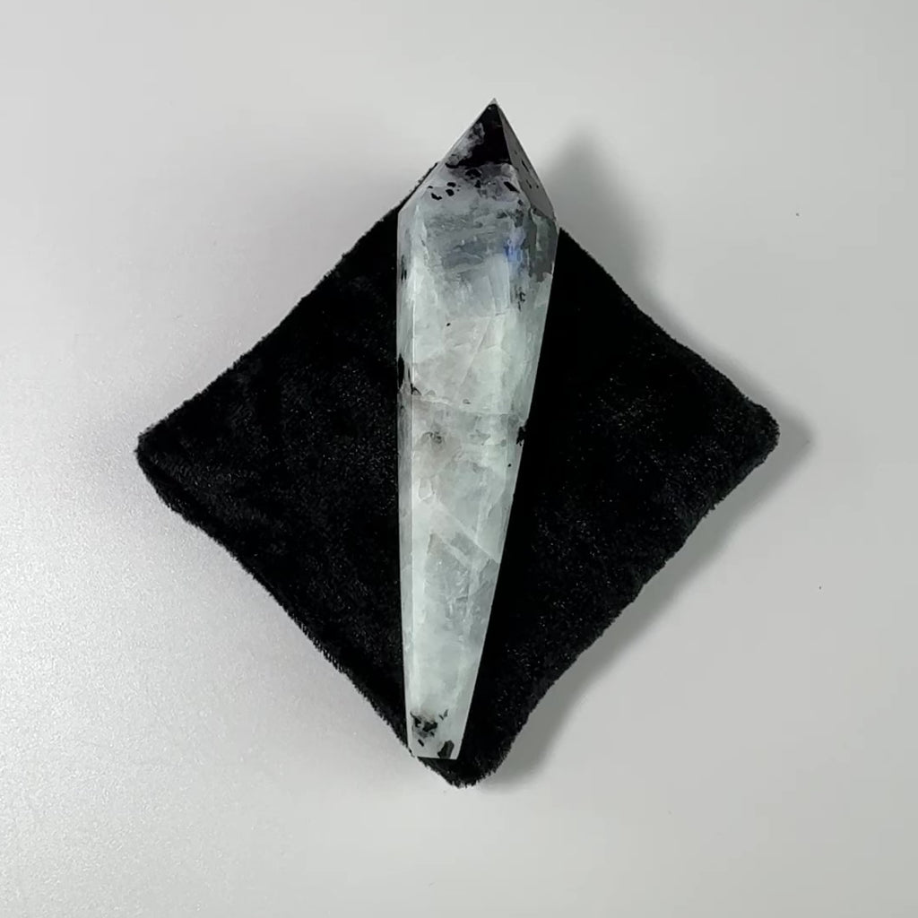 Rainbow Moonstone Scepter – Intuition & Spiritual Growth Crystal Tool