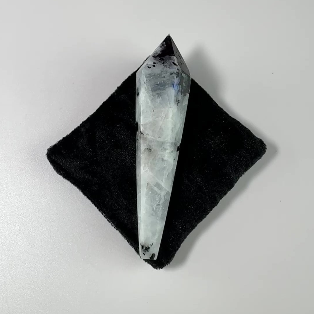 Rainbow Moonstone Scepter – Intuition & Spiritual Growth Crystal Tool