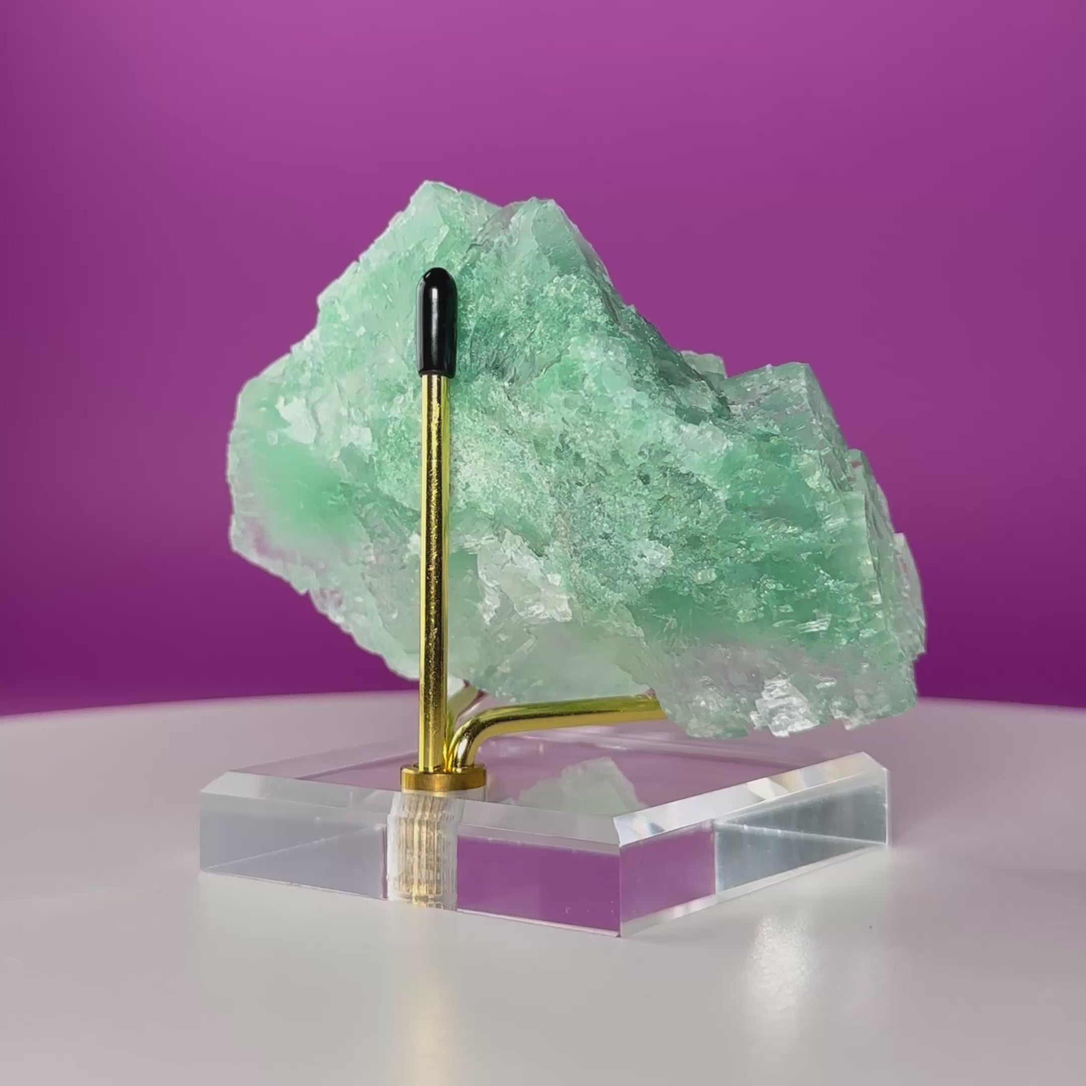 Halite with Paratacamite from Rudna Mine, Poland | Collector Mineral Specimen with Stand