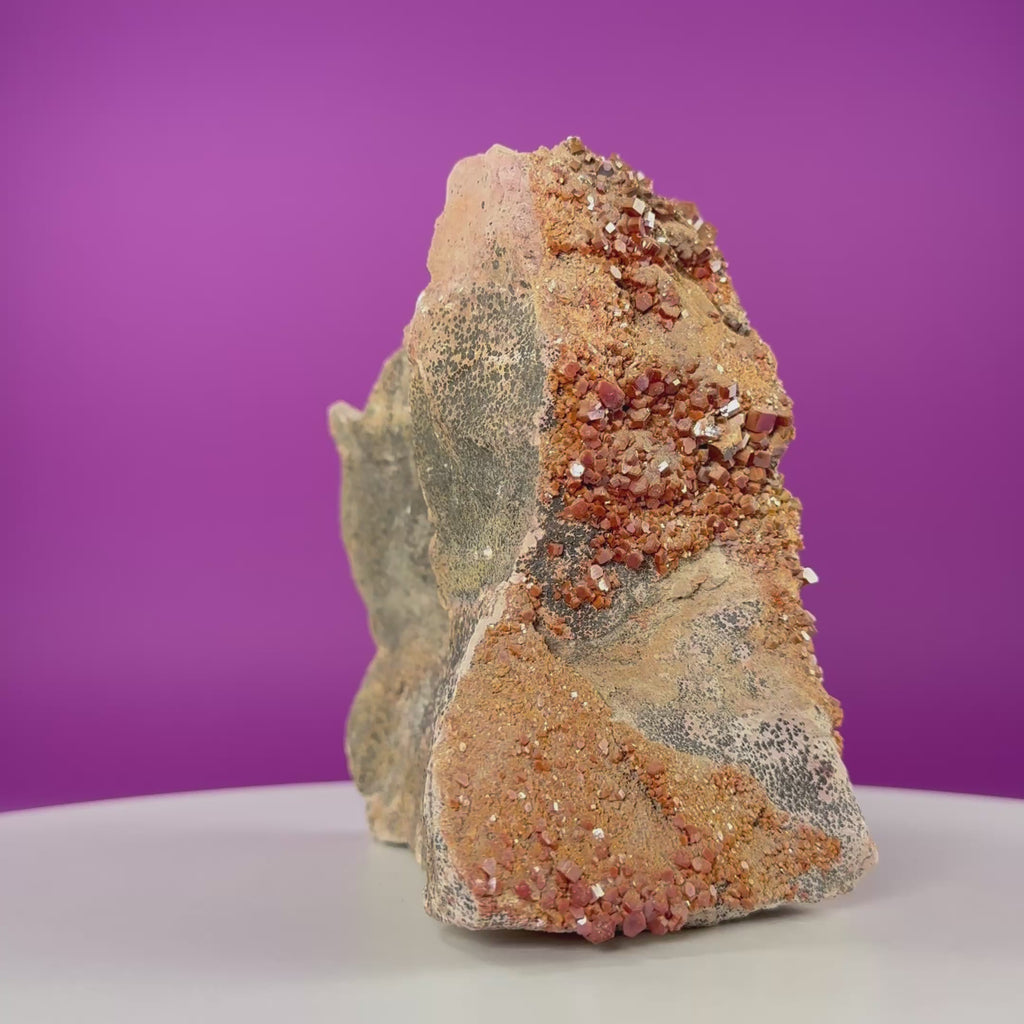 Vanadinite Cluster Stone (Arizona), Large 3.5 Pound Mineral Specimen