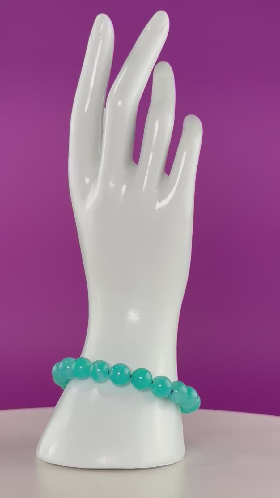 Amazonite Bracelet 10mm | Blue Green Crystal Jewelry | Calming & Communication Stone
