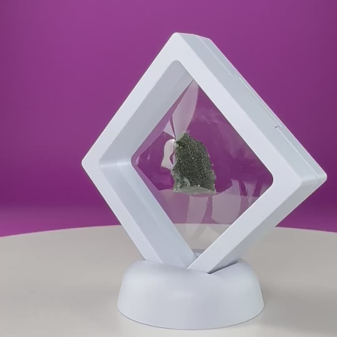 Moldavite Specimen (Chlum, Czech Republic) (Includes Display Box)