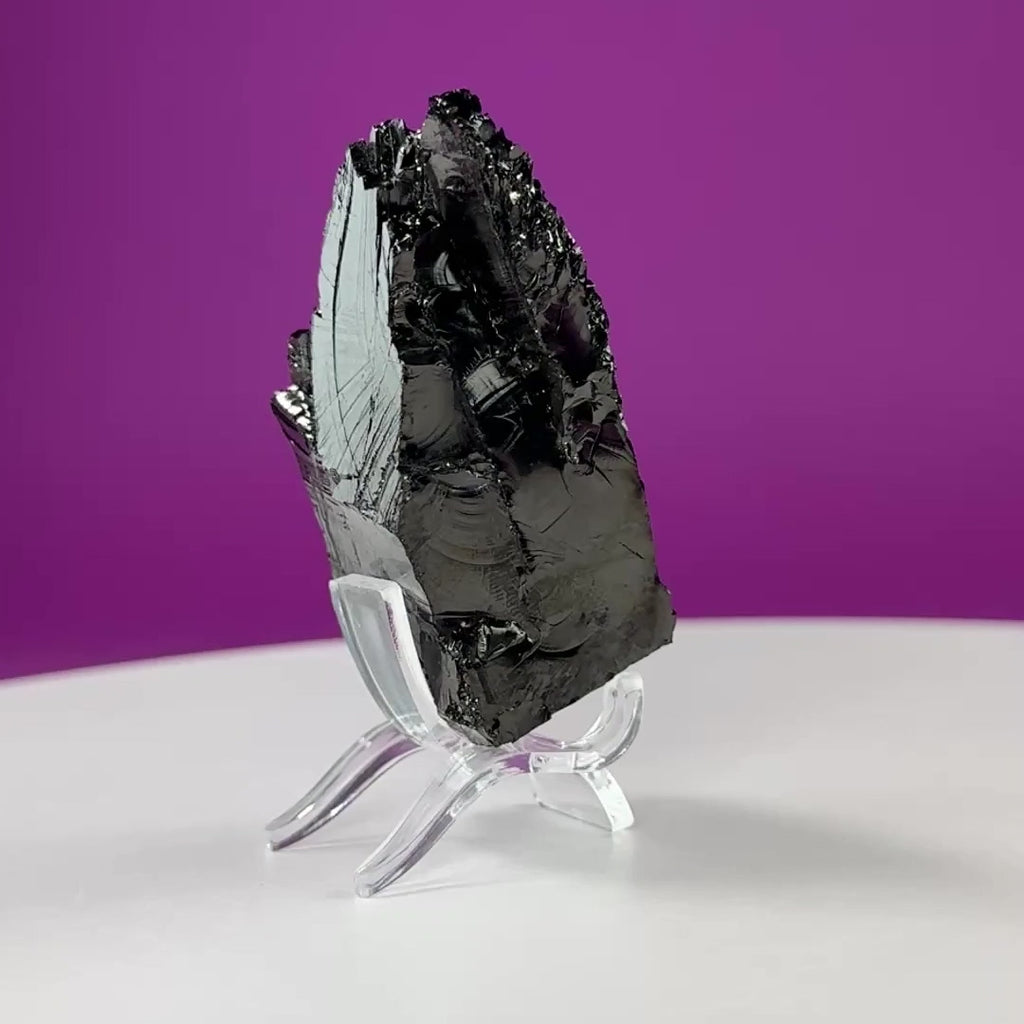 Elite Shungite Mineral (Colombia) (Includes Acrylic Stand)