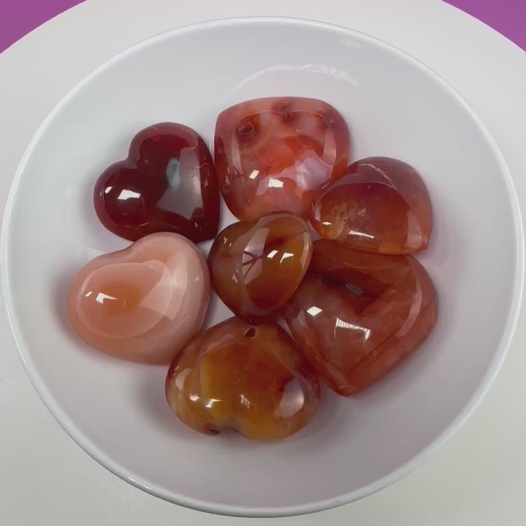 Carnelian Heart Carving, Choice of Stone