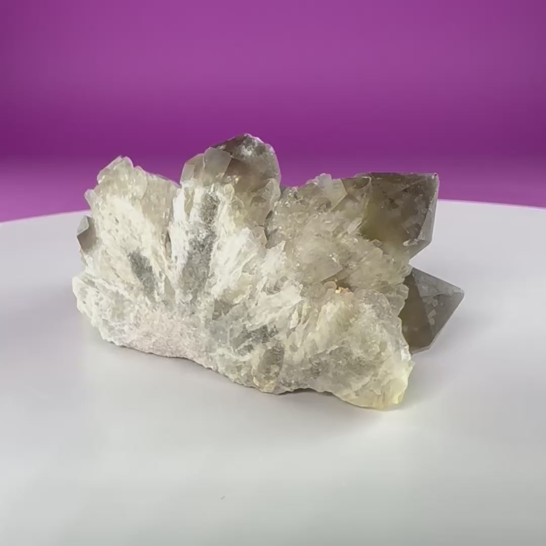 Pineapple Quartz Cluster – Natural Smoky Quartz Specimen